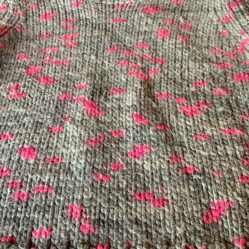 Kate Spade women’s sweater wool blend pink gray size medium runs small boxy cozy